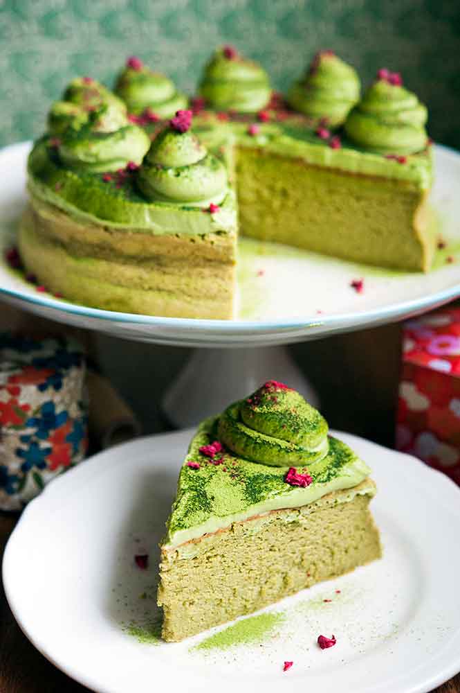 Jaapani toorjuustukook matchaga